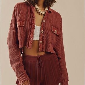 Free People One Scout Cropped Jacket in Color ‘Cowboy’